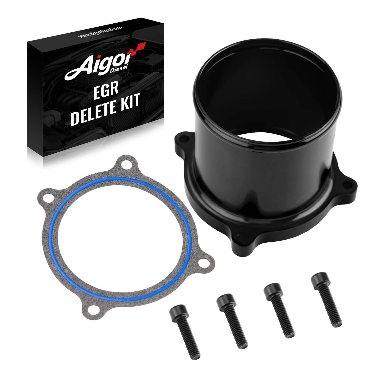 EGR Throttle Valve Delete For 2007-2025 6.7L Dodge Ram 2500 3500 4500 5500 Diesel (Black) | Aigor diesel