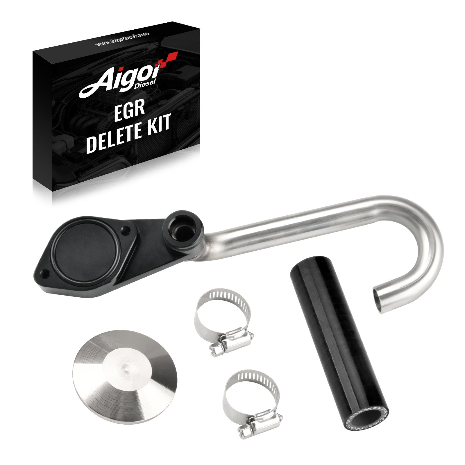 EGR Valve & Cooler Delete Kit 6.0L Powerstroke For 2003-2007 Ford F250 F350 F450 F550 Diesel Block Off Plate & Coolant Bypass