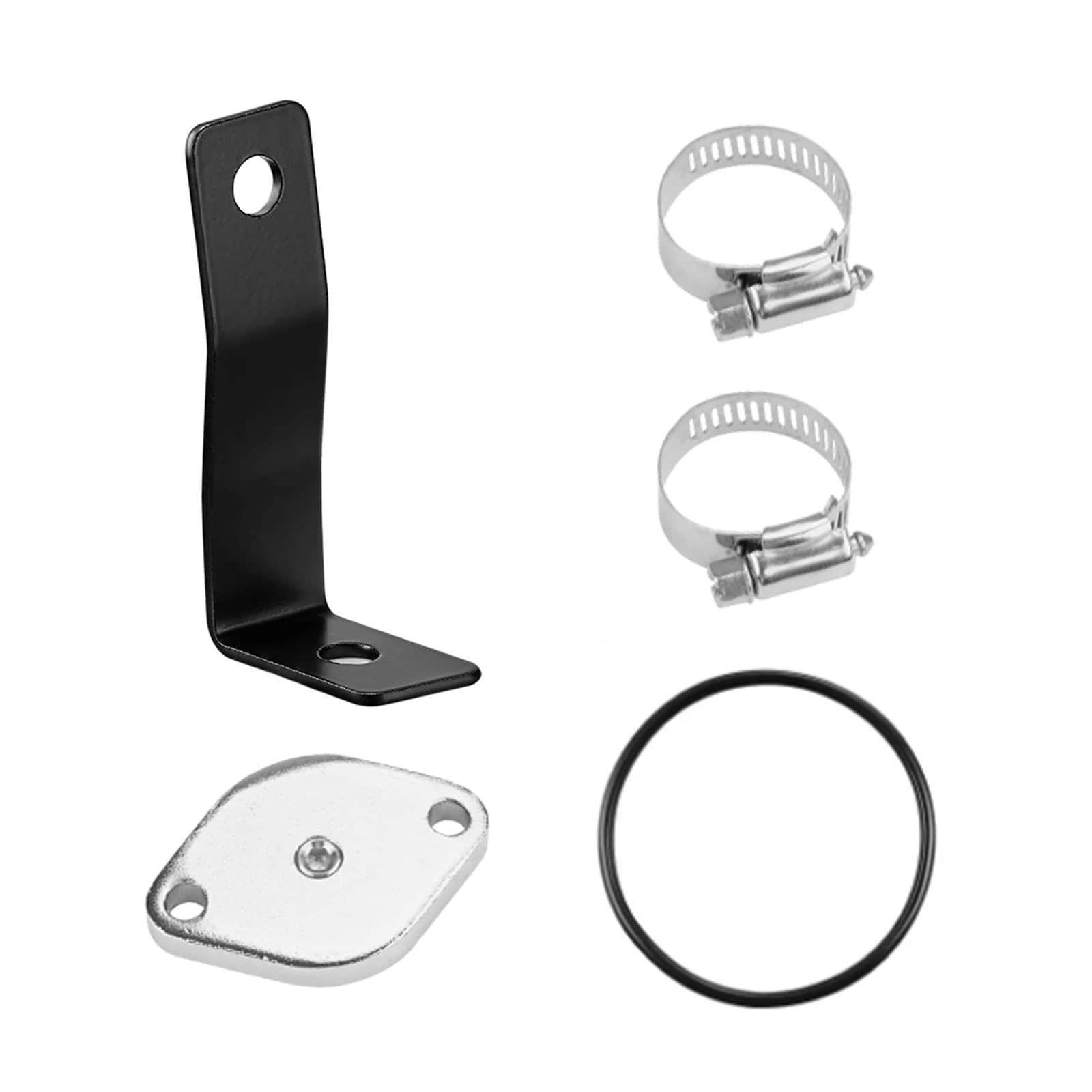 EGR Valve & Cooler Delete Kit For 2015-2016 6.7L Powerstroke Diesel Ford F250 F350 F450 F550 Diesel Block Off Plate(Upgraded, Black) | Aigor diesel