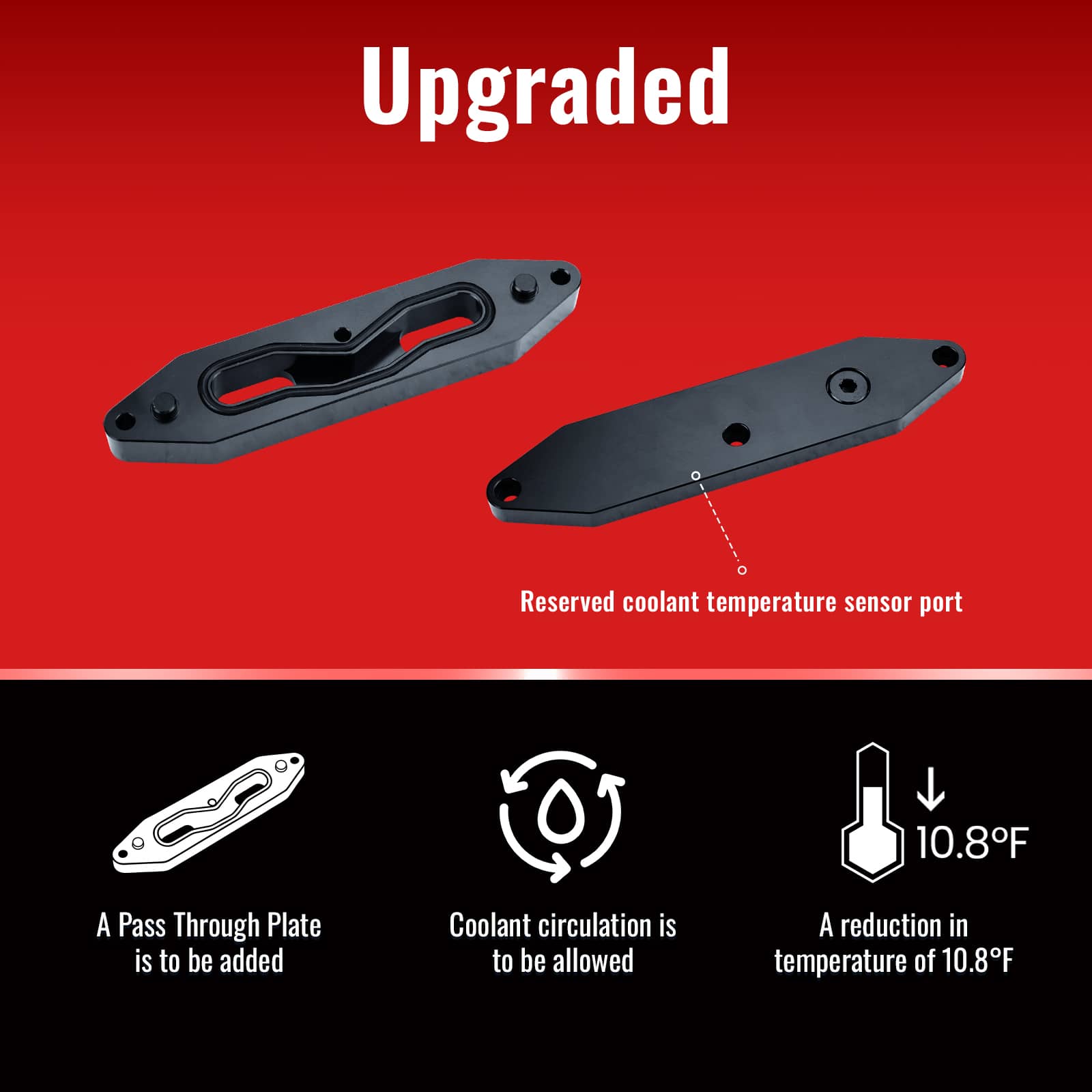 EGR Valve & Cooler Delete Kit For 2015-2016 6.7L Powerstroke Diesel Ford F250 F350 F450 F550 Diesel Block Off Plate(Upgraded, Black) | Aigor diesel