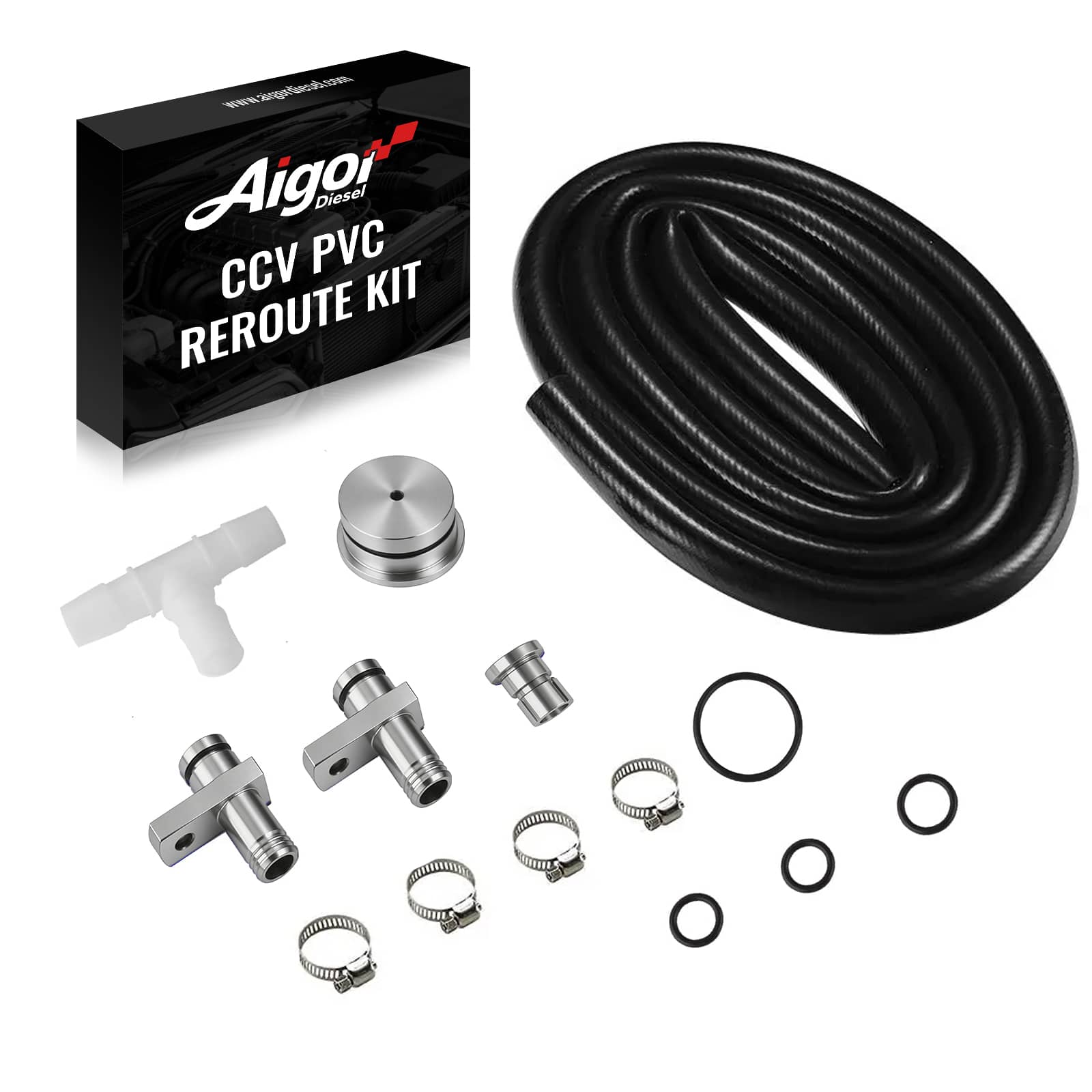 CCV PCV ReRoute Delete Kit For 6.6L Duramax 2004-2010 Chevy/GMC LLY LBZ LMM